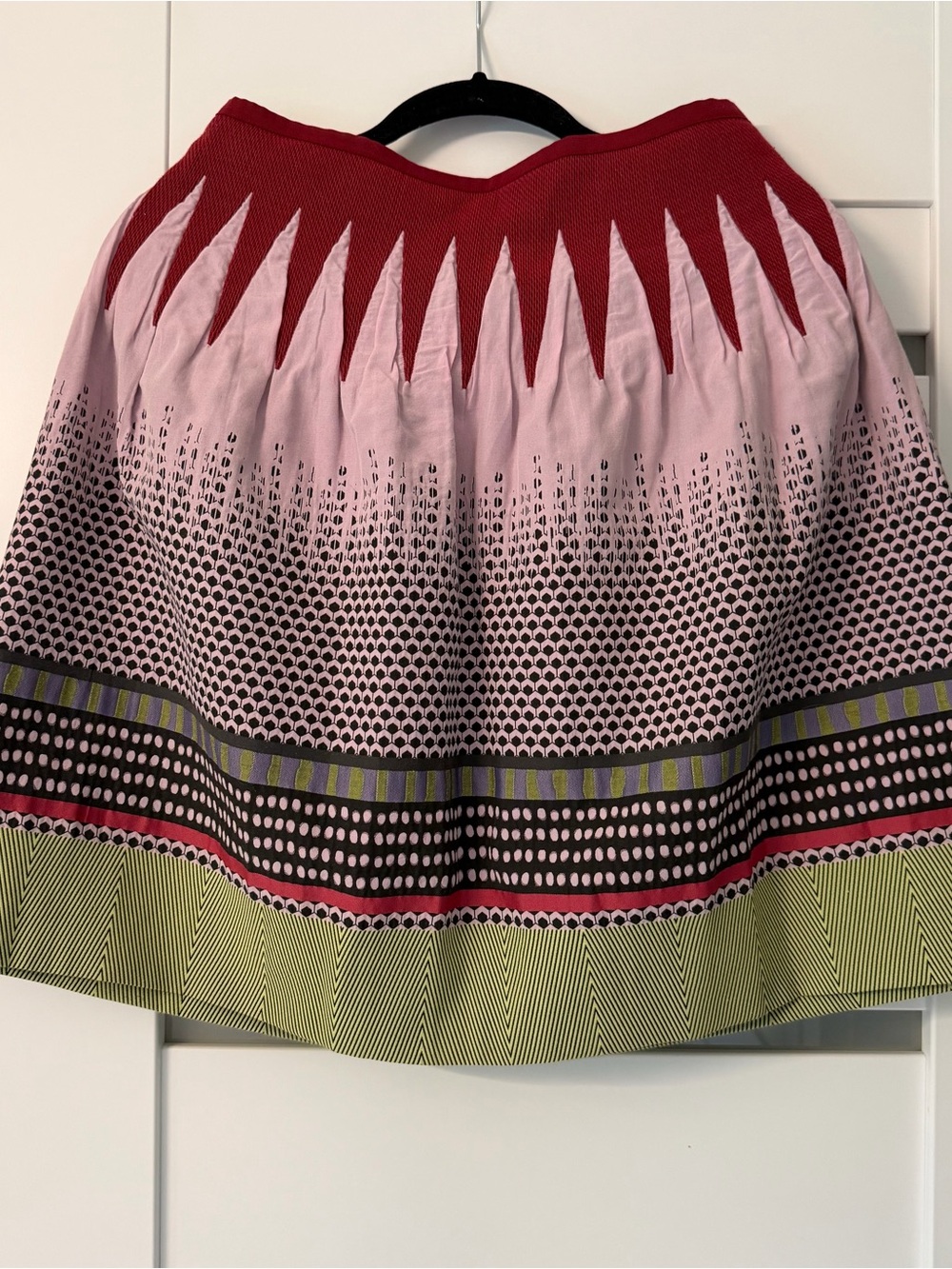 Fox Red and Pink Patterned Circle Skirt